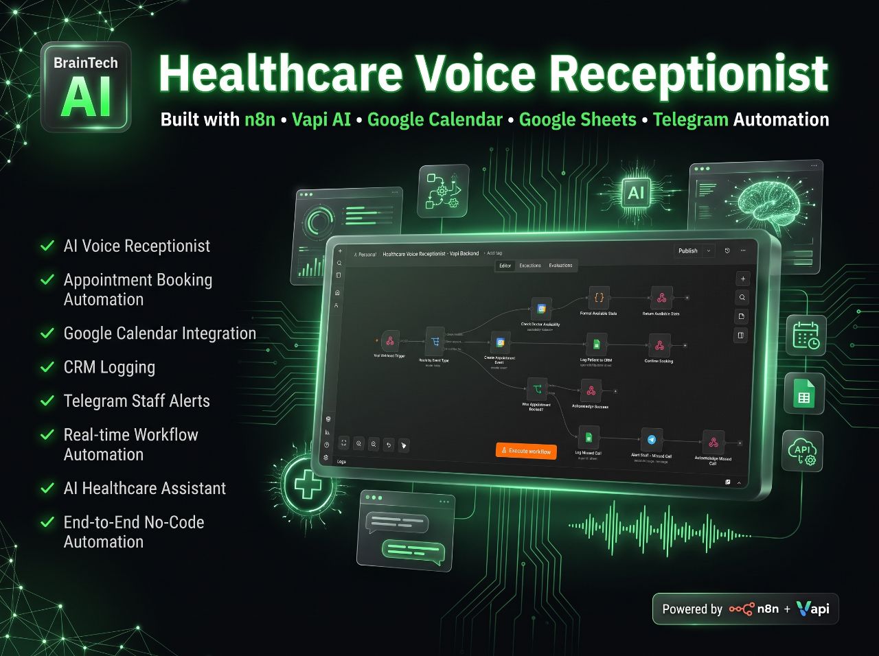 Healthcare Voice Receptionist AI project banner
